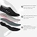PROCHAIN Women's Leather Slip On Loafers Comfortable Fashion Flat Shoes Casual Lightweight Walking Shoes Black