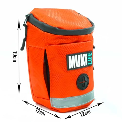 MUKi Life dog walking waste carrier pouch with odour proof zipper, for poop treats, bags and balls - Image 3