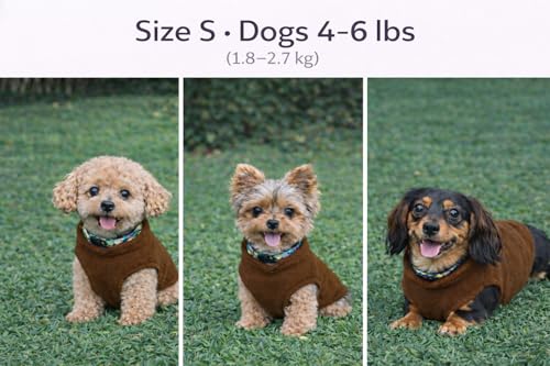 Image of JACKO & CO - Fleece Vest Dog Sweater with Leash Ring - Soft, Warm & Lightweight Pullover Coat for Small & Medium Dogs, Puppies & Cats - Cozy Fall /Winter /Spring Pet Jacket (Chocolate Brown, S (4-6lbs)