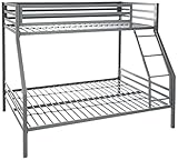 Novogratz Maxwell Metal Bunk Bed, Twin/Full, Grey