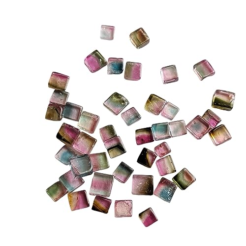 Tourmaline naturelle carrée dos plat 3-4.5mm pour réussir vos sertissages sans colle visible