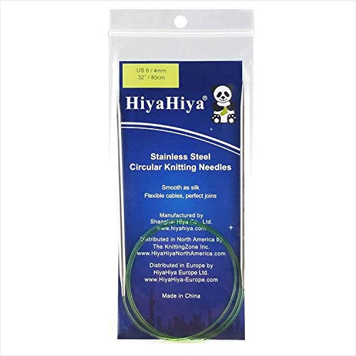 HiyaHiya Circular 32 inch (81cm) Steel Knitting...