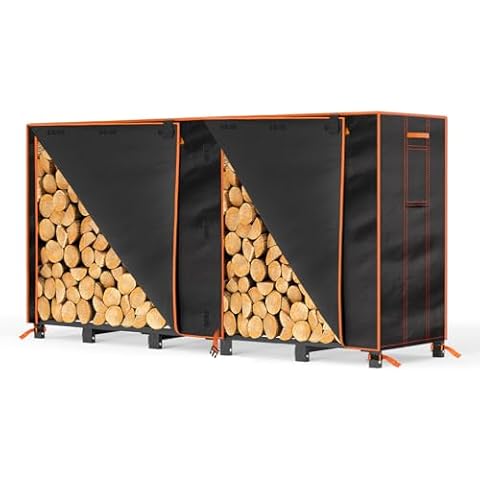 GREENER 6.6FT Waterproof Firewood Rack Cover Cover