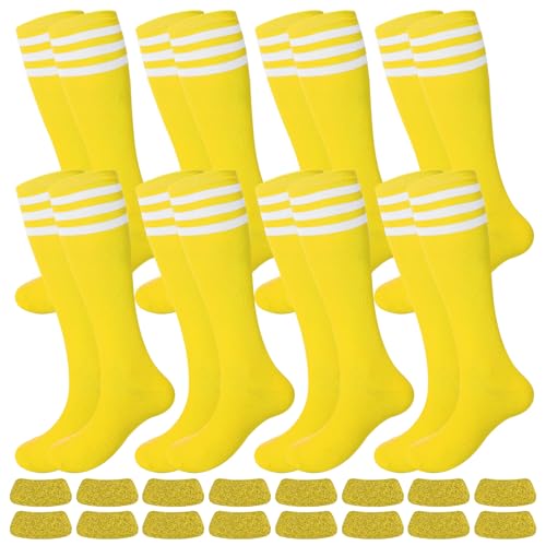 Image of Panitay 2 /12 /16 /24 Pairs Softball Soccer Socks Glitter Eye Black Stickers Team Spirit Accessories for Youth Women Sport Wear