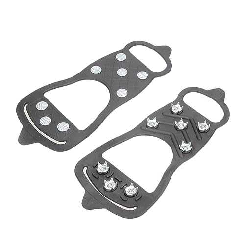 TOGEVAL Snow Traction Shoe Covers 8-Stud Anti-Slip for Men Women Stretchable Crampon Cleat Covers for Winter Shoes
