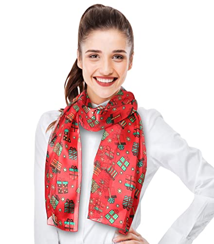 CBC Crown Christmas Scarf - Christmas, Snowman, Snowflakes Theme Fashion Scarf - 13"x60" Made In Korea2