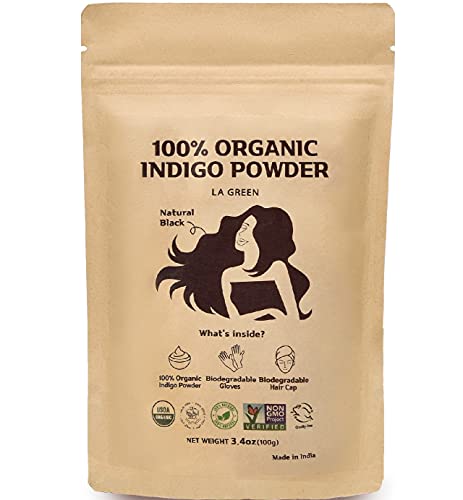 Polvo de índigo orgánico para teñir cabello 100 g