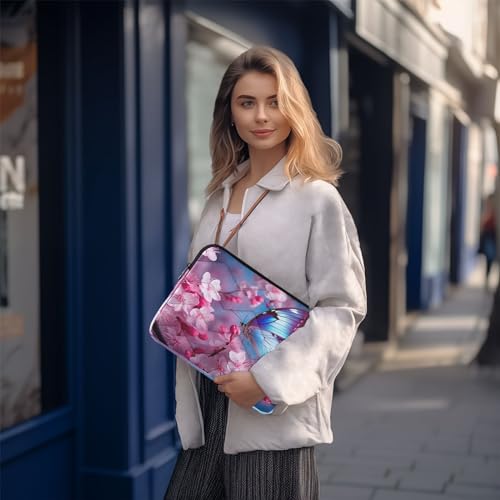 Funda para portátil de 13-14 pulgadas con flores rosas miniatura 7