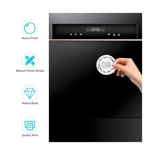 FlyCoco 2 PACK Dishwasher Magnet Clean Dirty Sign, Double Sided Dirty/Clean Magnetic Sign Mark for Home Office Metal Dish-Washing Machine Washing Machine Refrigerator Home Kitchen Most of Appliances - Image 6