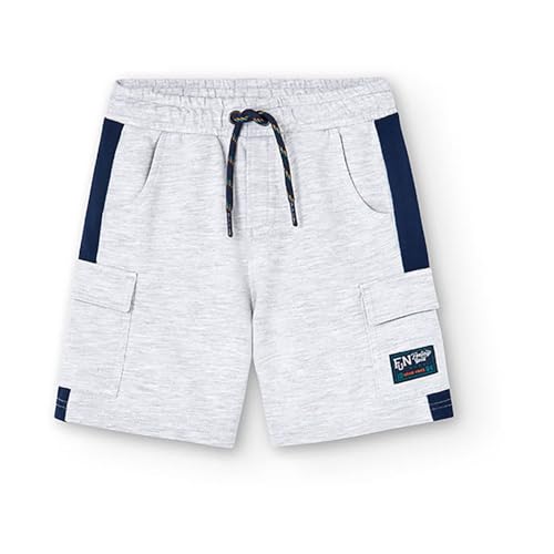 Bermudas de felpa de niño boboli con cordón ajustable y tejido texturizado suave