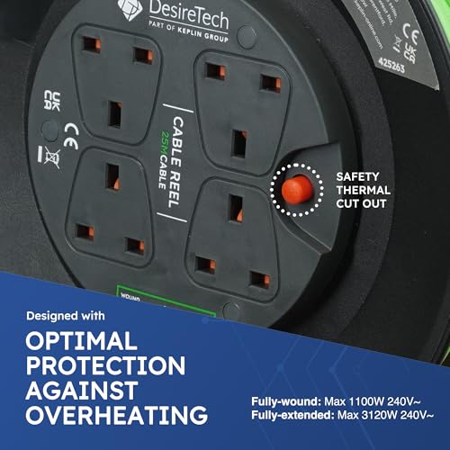 Alargador de cable resistente Desiretech con diseño robusto y mango ergonómico 5