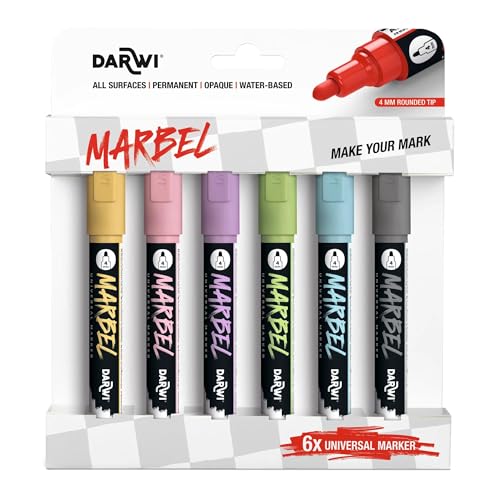 MARBEL DA0226004K02C Set 6 Marqueurs Universels Pointe Ronde 4mm Pastel