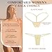 TOFOI Womens G String Thongs Micro Back Tiny Panties Low Rise No Show Bikini Bottom Daily Underwear (1-Pack Beige, S)