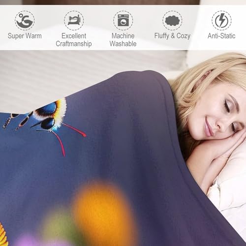 Manta de forro polar para sofá con diseño de abeja ideal para tardes de cine 6
