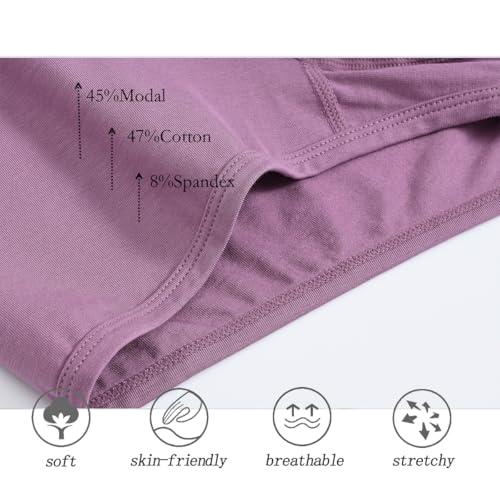 Ropa interior para hombre transpirable tipo calzoncillos bóxer de algodón modal 5