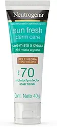 Protetor Solar Facial Para Pele Oleosa Neutrogena Sun Fresh Derm Care Pele Negra FPS 70, 40g
