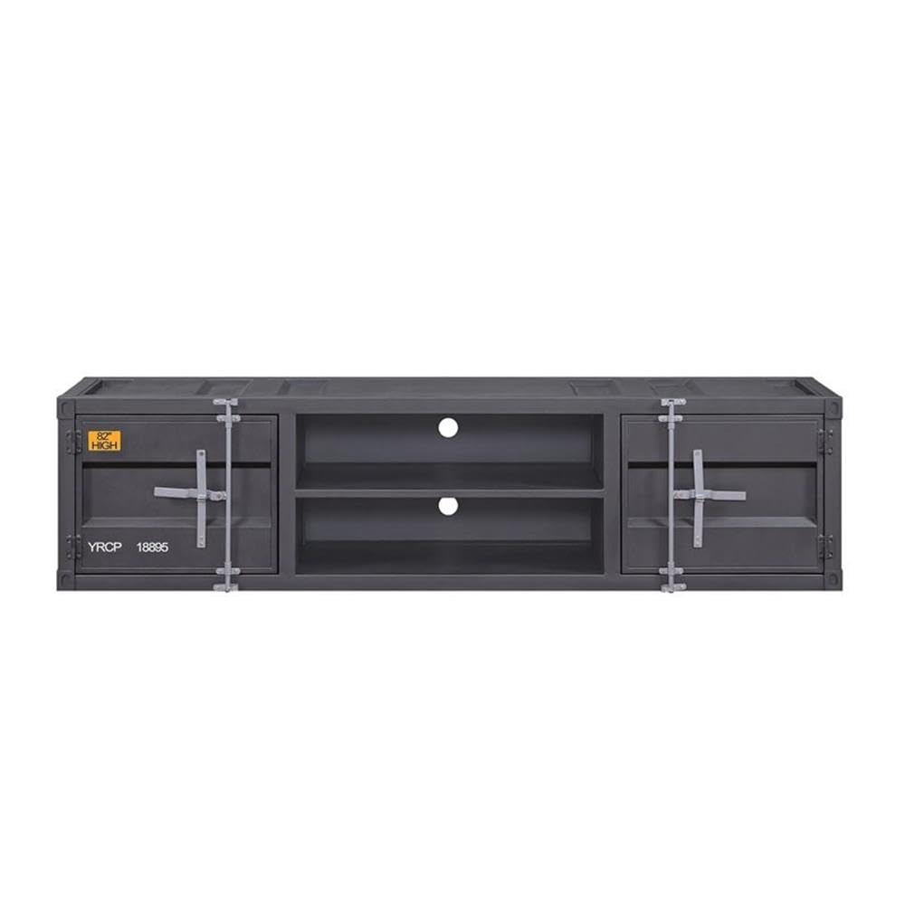 Amazon.com: Acme Cargo 2-Door Metal Frame TV Stand with Shelves in