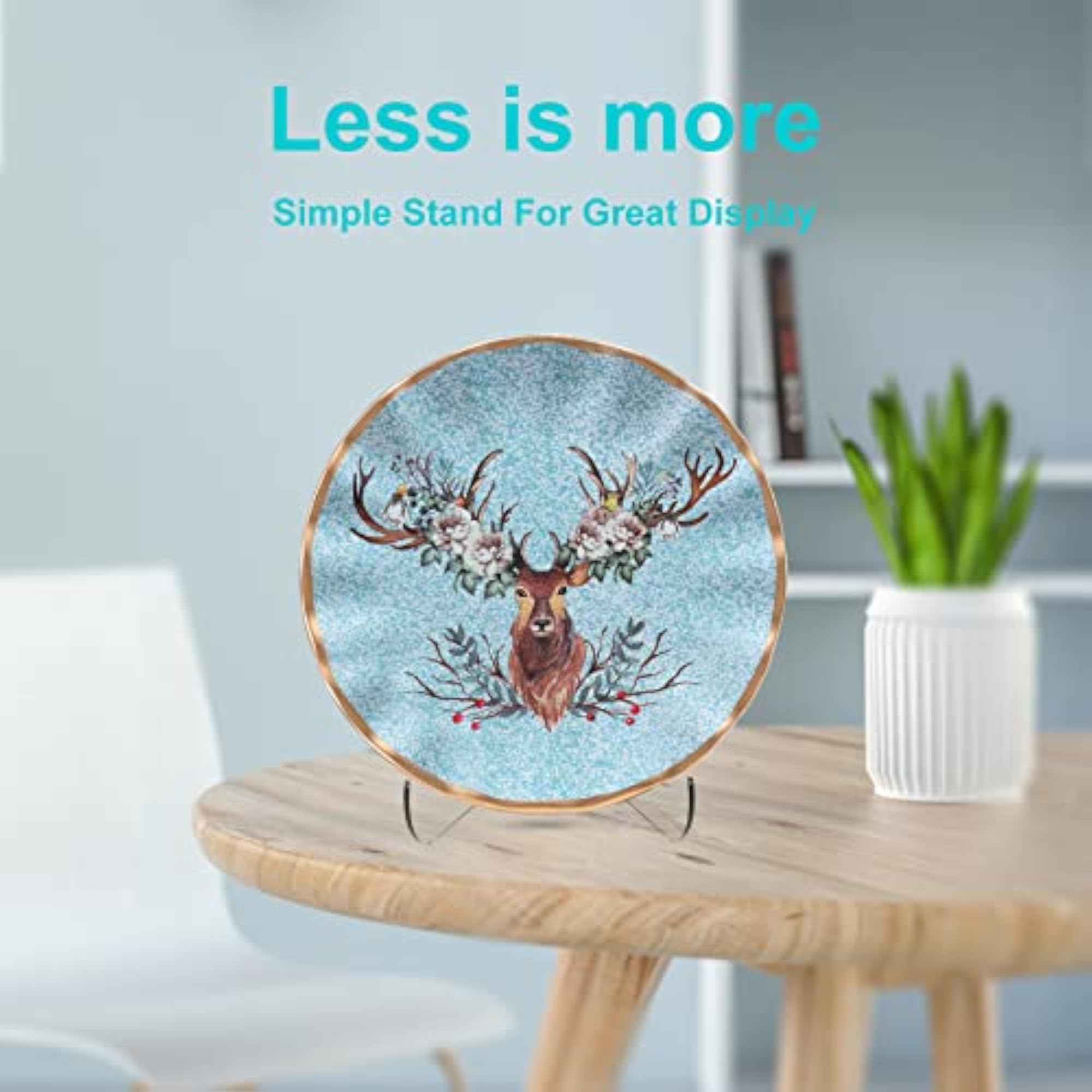 60-Degree Angle Acrylic Plate Display Stand, 5PC Set