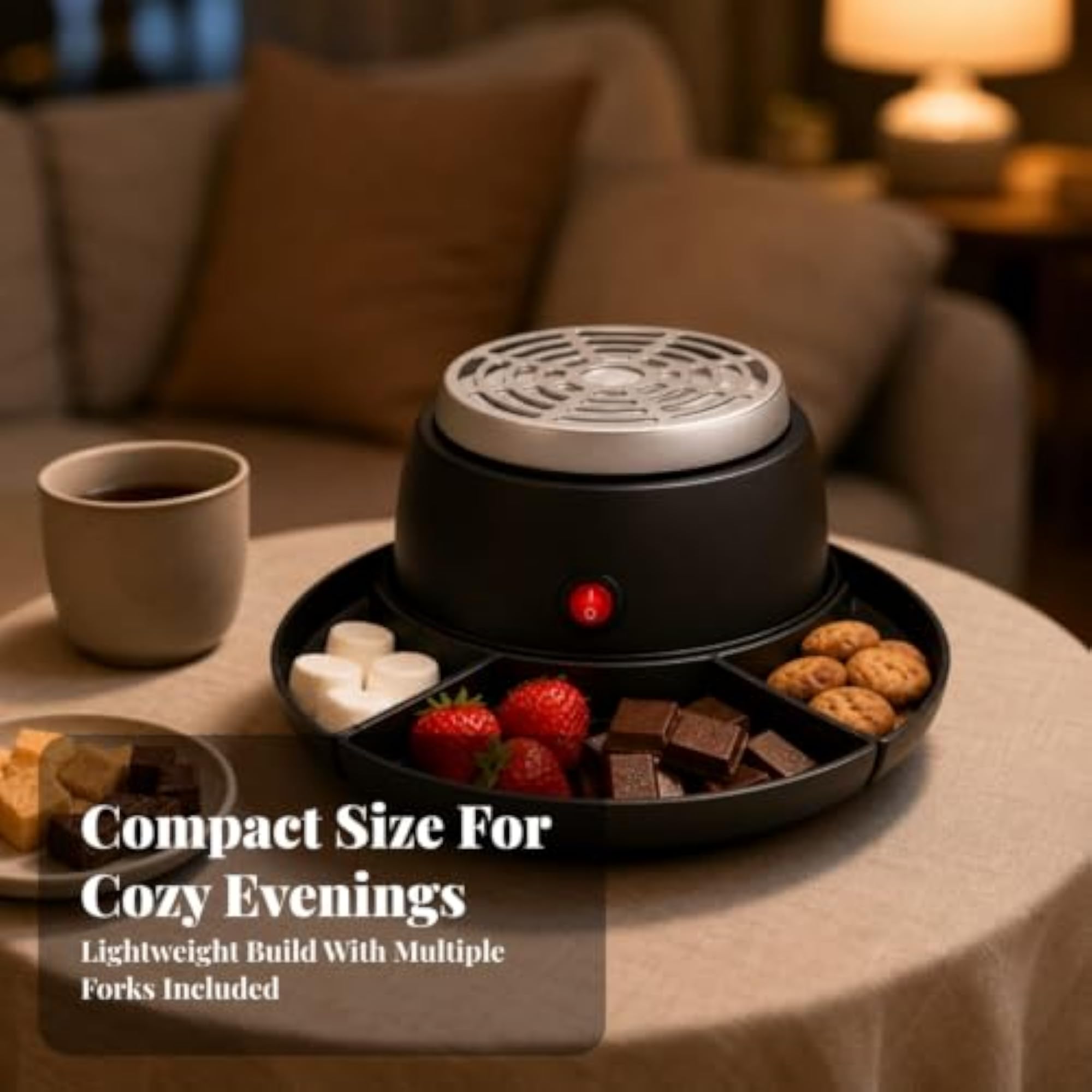 Compartmentalized Electric Chocolate Melter with Serving Tray