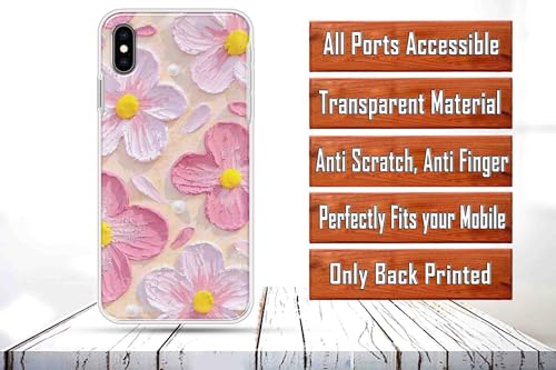 Image of COBERTA Name Customized Back Cover for Samsung Galaxy A35 5G Back Cover Personalized Case with Phone Charm Chain Strap Beads & Pearls for Girls Stylish - Pink Floral Flower Heart - CUSTD16689