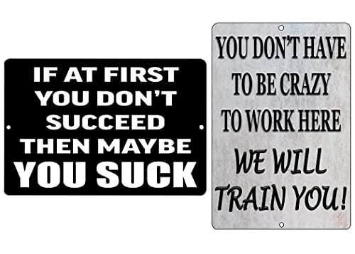 Rogue River Tactical Funny Work Office Retail Metal Tin Sign