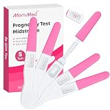 MOMMED 5 X Schwangerschaftstest, Einzeln versiegelte Verpackung Frühschwangerschaftstest, HCG Test Empfindlichkeit von 25 mIU, Pregnancy Test, 3 Minuten Schnellerkennung, 5 Stück