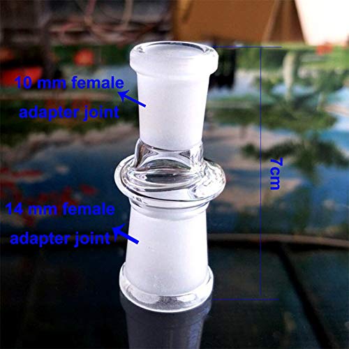 wonbest Glasanschlussadapter für Wasser-Bong, Glas-Bong-Zubehör Teile 10/14 / 18MM Stecker-Buchse-Typ (10/14 mm Female) – Bild 3