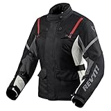 revit horizon 3 h2o giacca tessile moto da donna (black/red,46)