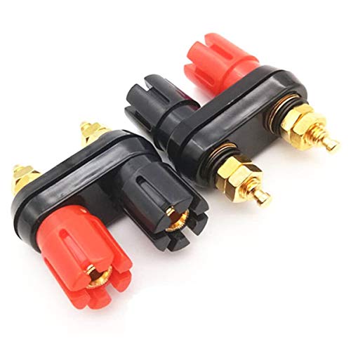 Pack de 2 conectores banana hembra 4mm para altavoz miniatura 1