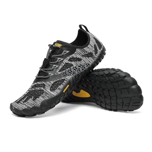 Ruixia Scarpe Da Immersione Uomo - Calzari In Neoprene 3mm Con Fondo Antiscivolo E Chiusura In Velcro - Per Nuoto, Snorkeling, Surf - Colore Nero - 4