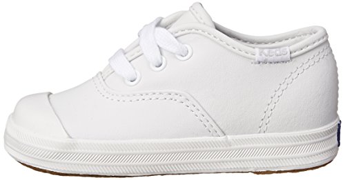 Keds Kids Core Champion Lace Toe Cap Sneaker, White Leather, 4.5 Us Unisex Toddler #TOP7