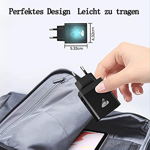 USB-Ladegeraet-33W-QC-30-USB-Netzteil-High-Speed-ladeadapter-4-Port-Schnellladegeraet-Mehrfach-USB-ladestecker-fuer-Samsung-Galaxy-A51-A50-S21-S20-S10-S9-S8iPhone-13-12-11-Pro-XR-XHuawei-P30-P20