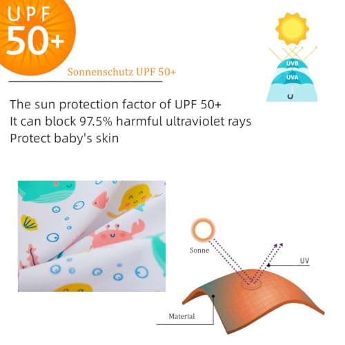 Image of UMELOK Baby Girl One Piece Swimsuit Infant Rash Guard Bathing Suit