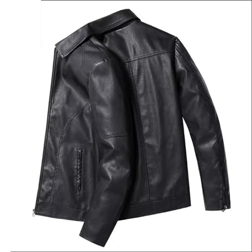 Chaqueta corta de cuero para hombre miniatura 2