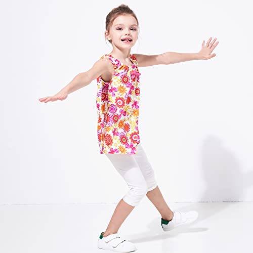 THEE BRON Toddler/Little Girls Capri Basic Soild Leggings Kids Summer Pants3