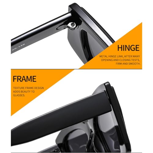 Lunettes de soleil œil de chat transparentes UV400 pour un style d'été chic - 4