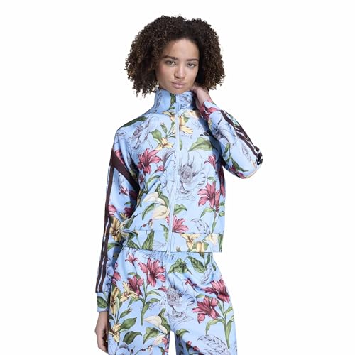 adidas Womens Farm Rio House Of Tiro Track Top Clear Sky/Shadow Brown/Multicolor Medium