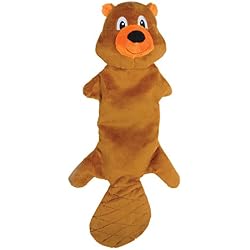 SmartPetLove Snuggle Puppy Tender-Tuffs - Beaver Water Bottle Dog Toy - Bottle Cover Dog Toy