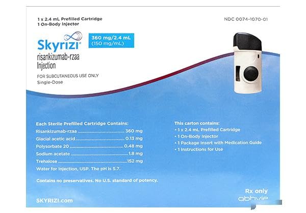 Amazon Pharmacy: SKYRIZI ON-BODY INJECTOR + CARTRIDGE 360 MG/2.4 ML KIT