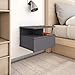 Chenshu Mesitas de Noche flotantes 2 uds, Mesillas De Noche Dormitorio, Mesa De Noche, Cabecero Y Mesitas, Mueble Recibidor Poco Fondo, aglomerado Gris 40x31x27 cm