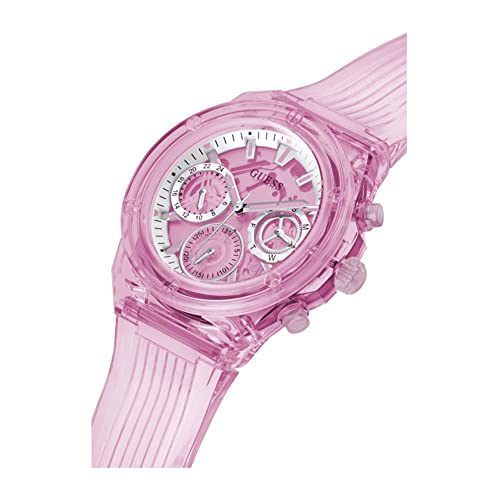 Image of Guess Women's| Analog Sport Watch| Sustainable Nylon Case| PU Strap | 30M Water Resistance