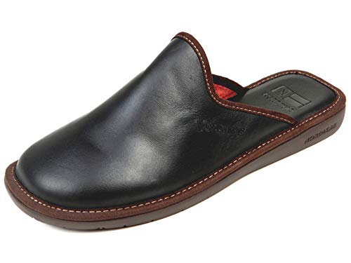 Nordikas Cuir pour homme : chaussons en cuir de qualité pour la maison