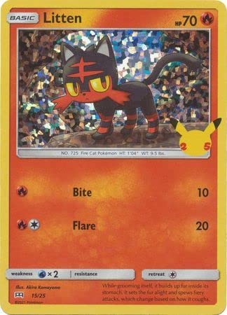 Litten 15/25 Holo Pokemon Card (McDonalds Collection 2021) + 1x TitanCards®  Toploader : Amazon.co.uk: Toys & Games