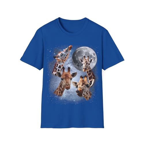 T-shirt trois girafes et lunes au design graphique et finitions premium