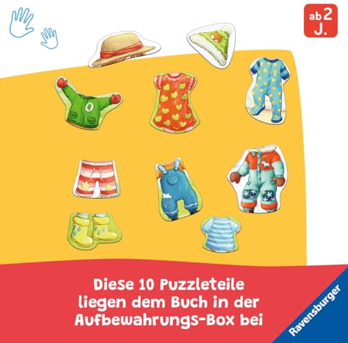 Mein großes Puzzle-Spielbuch: Das ziehen wir an - Kinderbuch ab 2 Jahren, mit 10 Puzzleteilen