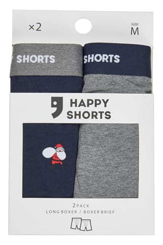 2x Pack Mens Cotton Jersey Boxer Brief with Christmas Motifs Gift4