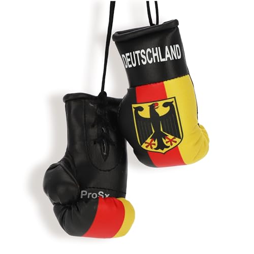ProSx - Mini-Boxhandschuhe für den Innenspiegel I Vielfalt verschiedener Flaggendesigns (Deutschland)