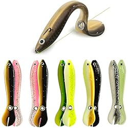 Señuelos Para Mojarra Ubitree Señuelos de Pesca de Goma, 10 Piezas Señuelos Artificiales Biónicos Juego de Peces Trucha Zander, Perch Bait Agua Dulce Pesca de Agua Salada Regalo para Hombres Señuelos de Pesca Pueden Saltar