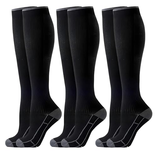 Opiniones y reviews de Medías y calcetines para Mujer que Puedes Comprar On-line. 41 Calcetines de Compresión Mujer y Hombre, 3 Pares de Medias de Compresión 20-30mmHg, Favorece la circulación sanguínea, para Deportivas Ejercicio, Enfermeras, Correr (Negro, M)