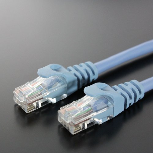 Taro's CBC5EX-050-BL LAN Cable, CAT5e, Light Blue, Cross Wire, 16.4 ft (5 m), Eco Simple Package